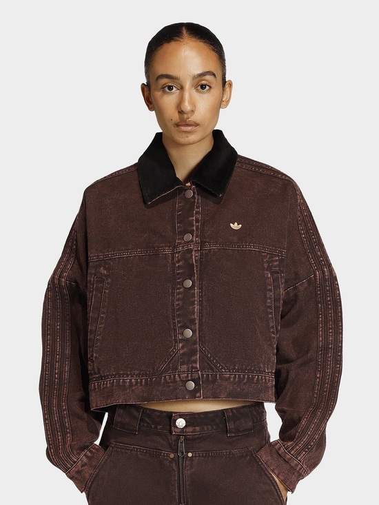 adidas Originals Jackets & Blazers - Adidas Originals women CANVAS TRACKTOP Jacket Aurora Coffee